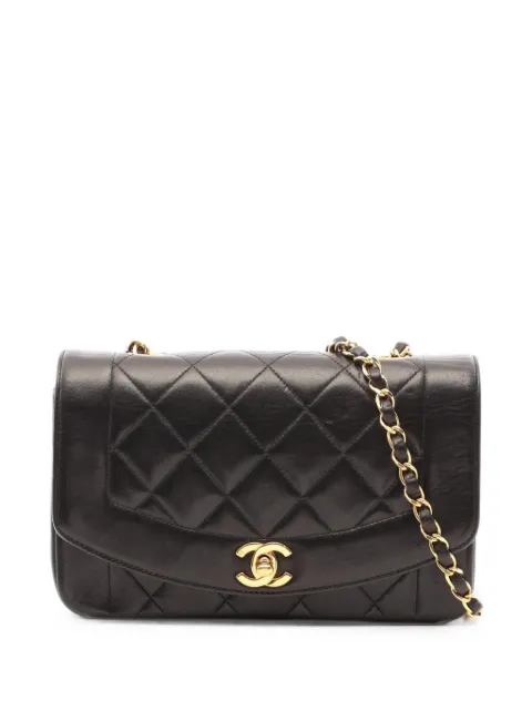CHANEL Pre-Owned Matelasse Diana flap chain shoulder bag Black 11000124348894