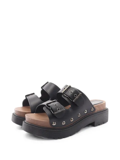 Christian Dior Pre-Owned 2020s Diorquake leather heeled sandals Black 1097794
