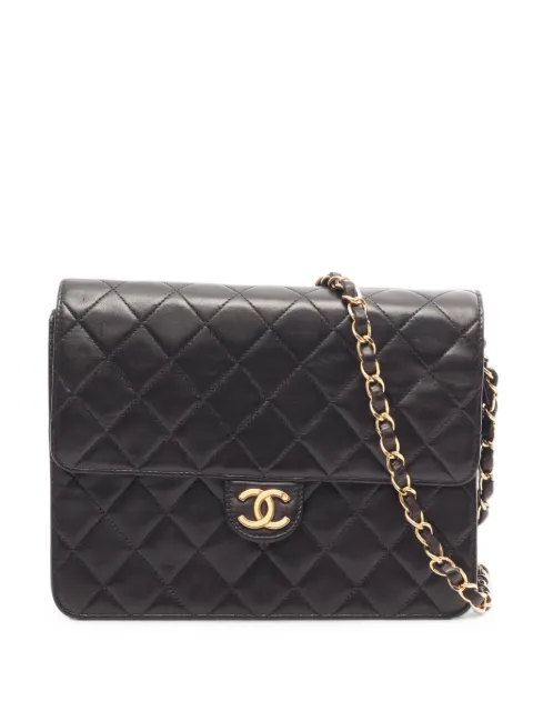CHANEL Pre-Owned 1996-1997 Matelassé CC turn-lock shoulder bag Black 10997714872571