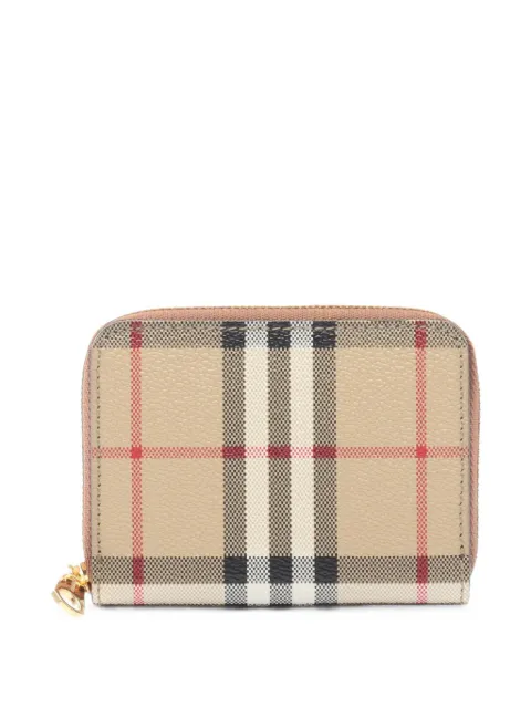 Burberry Pre-Owned 2020s Vintage Check zip-around coin purse Neutrals 1101184