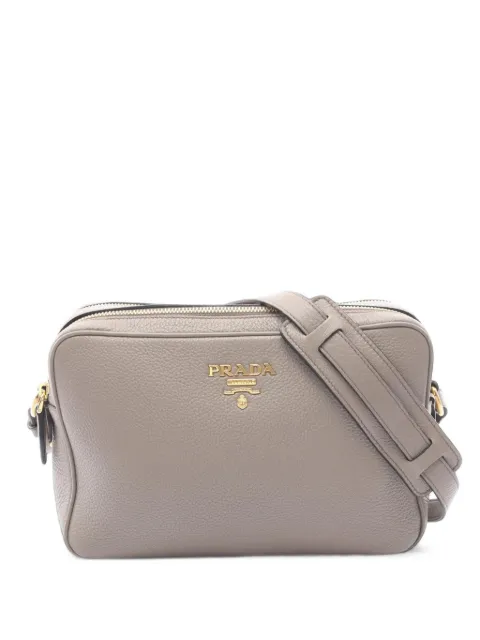 Prada Pre-Owned 2010s Vitello Phenix cross body bag Grey 1087961