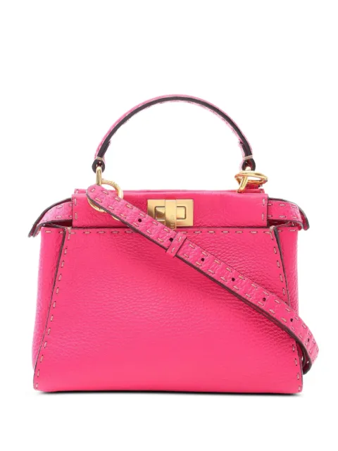 Fendi Pre-Owned 2010s mini Peekaboo Selleria tote bag Pink 1099317