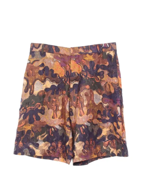 Christian Dior Pre-Owned x Peter Doig 2010s patterned bermuda shorts Brown 1097892