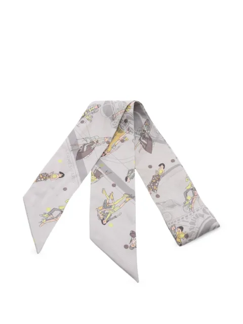 Hermès Pre-Owned 2010s Ex-Libris Les Parisiennes scarf Grey 1099030