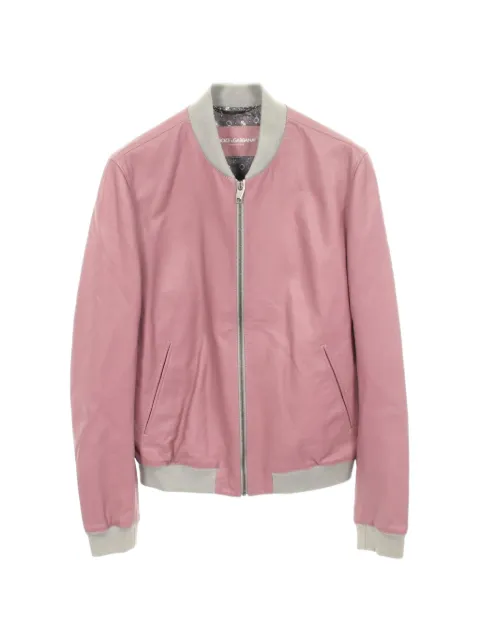 Dolce & Gabbana Pre-Owned 2020s zip-up bomber jacket Pink 1065638