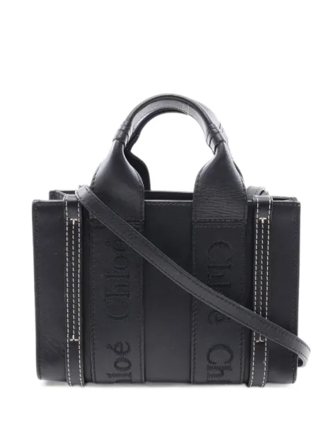 Chloé Pre-Owned 2010s mini Woody tote bag Black 1099309