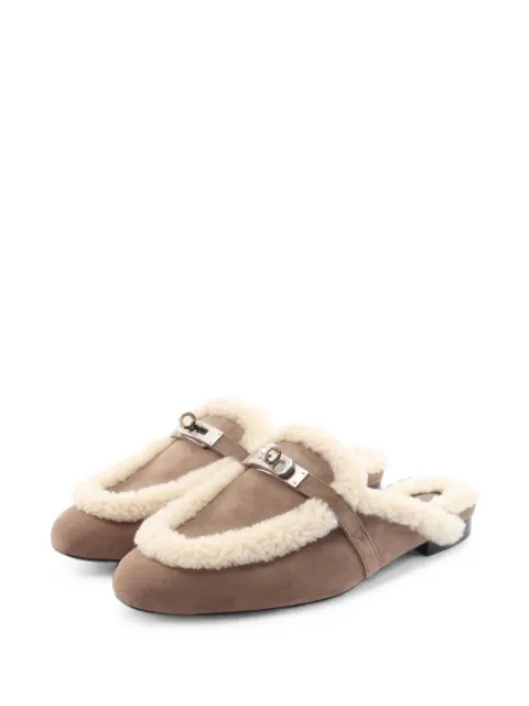 Hermès Pre-Owned 2020s Oz Kelly flat mules Brown 1096716