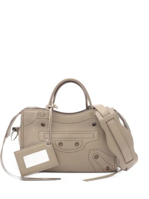 Balenciaga Pre-Owned 2000s mini Blackout City tote bag Neutrals 1100425