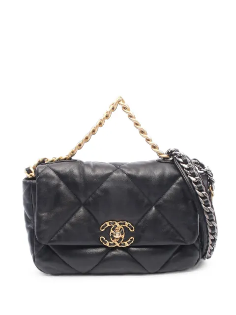 CHANEL Pre-Owned 19 matelassé shoulder bag Black 1100317JJ0UNXU2