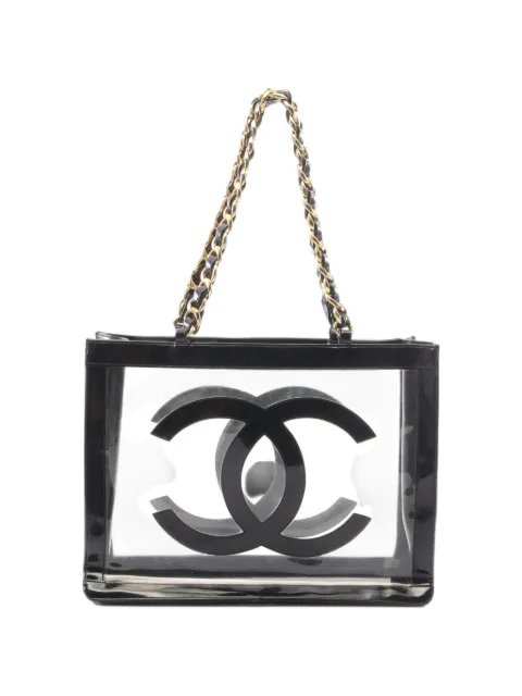 CHANEL Pre-Owned 1994-1996 CC-logo tote bag Black 11004133346267