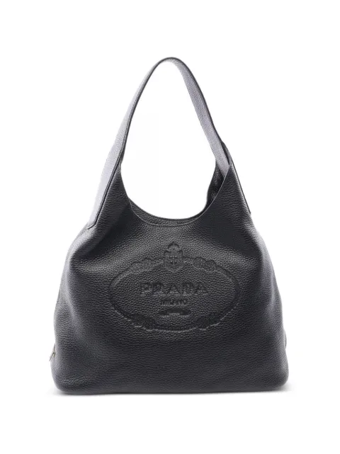Prada Pre-Owned 2010s leather tote bag Black 1100665