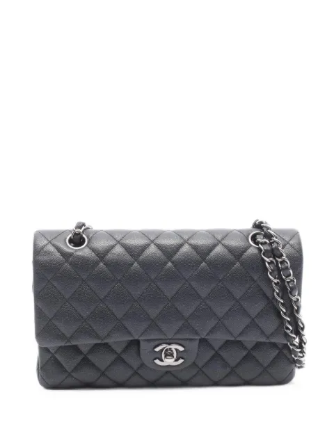CHANEL Pre-Owned 2017-2018 Matelassé double flap shoulder bag Black 110060124952658