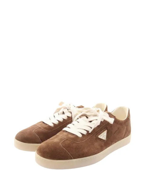 Prada Pre-Owned 2020s Lane suede sneakers Brown 1097870