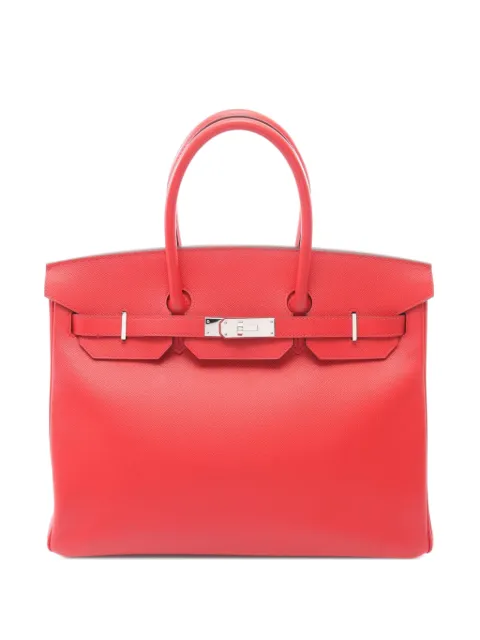 Hermès Pre-Owned 2019 Birkin 35 Epsom handbag Red 1100563D