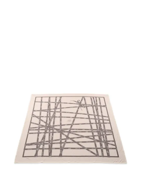 Hermès Pre-Owned 2010s 90 Carre Bolduc scarf Neutrals 1097737