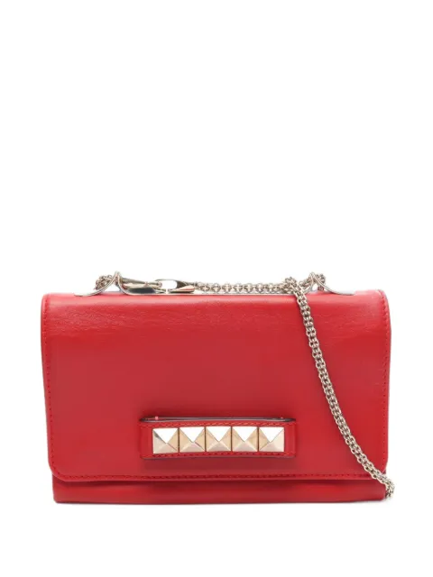 Valentino Garavani Pre-Owned 2000s Rockstud chain cross body bag Red 1098523