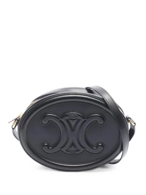Celine Pre-Owned 2010s Triomphe oval-shape shoulder bag Black 1100615