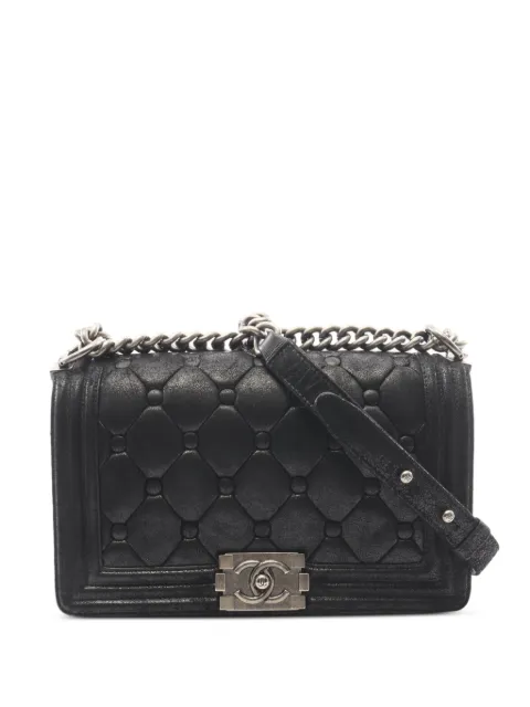 CHANEL Pre-Owned 2013-2014 Boy chain cross body bag Black 110004018298937