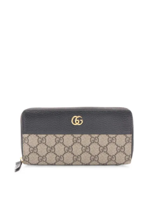 Gucci Pre-Owned GG Marmont zip-around wallet Neutrals 1099768