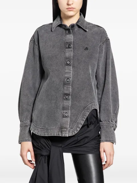 The Attico Eliza asymmetric-hem shirt Grey 260WCB00074DDD104AA