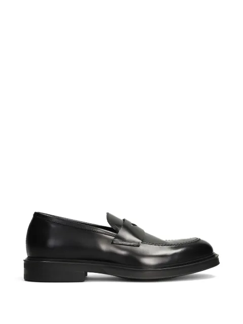 Green George leather penny loafers Black 9017