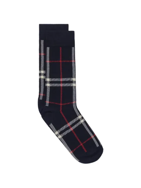 Burberry Check cotton nylon-blend socks Blue 8135676