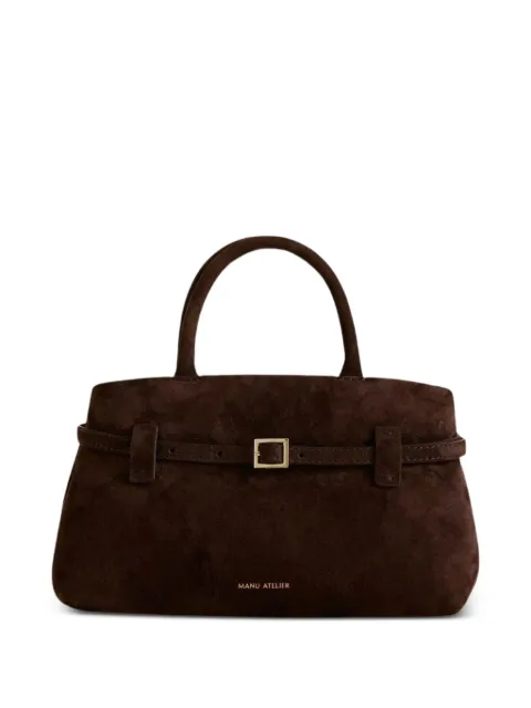 Manu Atelier 25 Le Cambon suede tote bag Brown 2024377DEEPBROWN