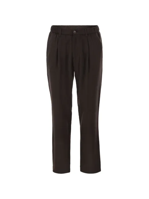 Herno pleated elasticated-waistband trousers Brown PT00047UR12934