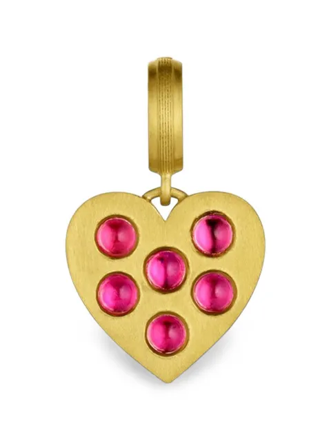 Leigh Maxwell pink sapphire heart pendant Gold LMCH208PS