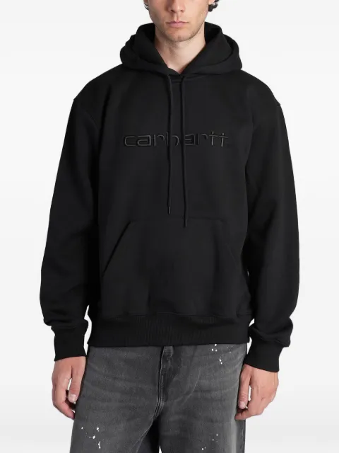 Carhartt WIP logo-embroidered hoodie Black I0350547