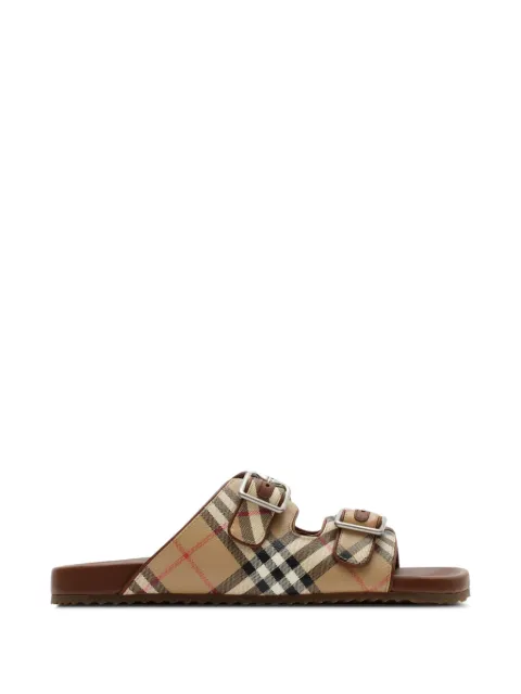 Burberry Check and leather Urchin sandals Neutrals 8131312