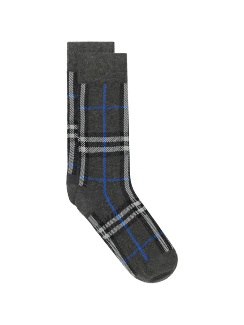 Burberry Check cotton-nylon blend socks Grey 8135677