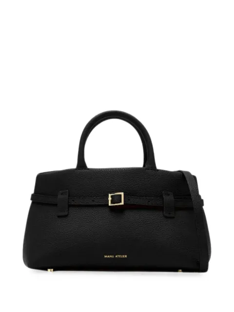 Manu Atelier 25 Le Cambon leather tote bag Black 2024375BLACK