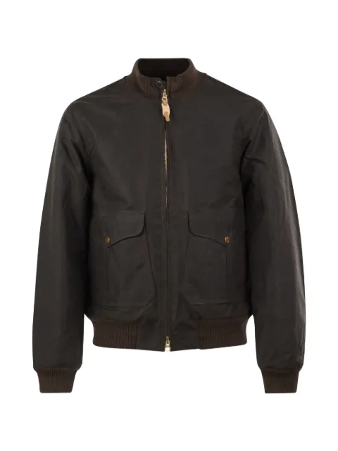 Ceccarelli waxed-cotton bomber jacket Brown 7072WX
