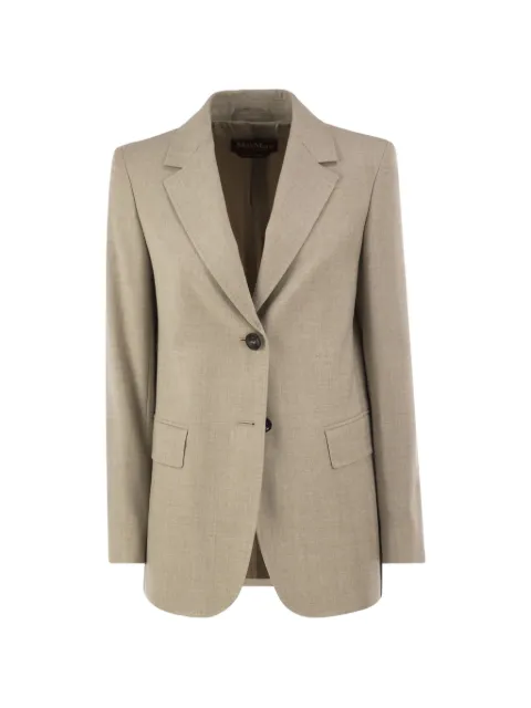 Max Mara single-breasted wool flannel blazer beige Neutrals 2626046052600