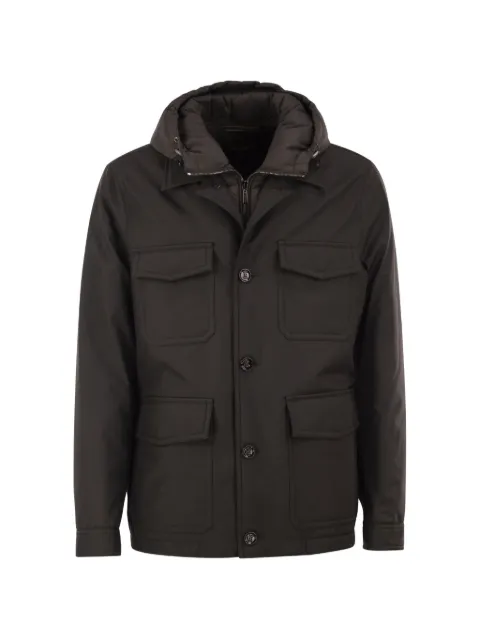 Moorer MONTI-GF hooded field jacket Brown MOUGI101197TEPAT72U0232