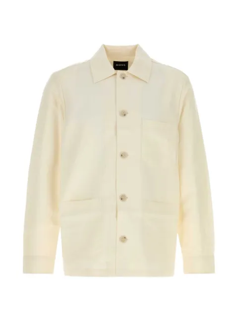 BOSS relaxed-fit overshirt in solid twill Neutrals 50567292