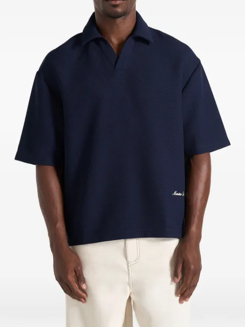 Manière De Voir Joss in navy boxy Signature polo shirt Blue MAN3615