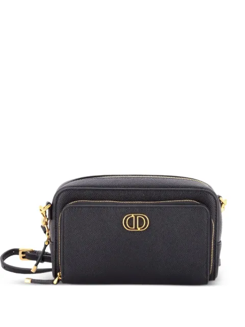 Christian Dior Pre-Owned Caro Double Pouch Leather crossbody bag Black WVYK33GX4X6PG94F