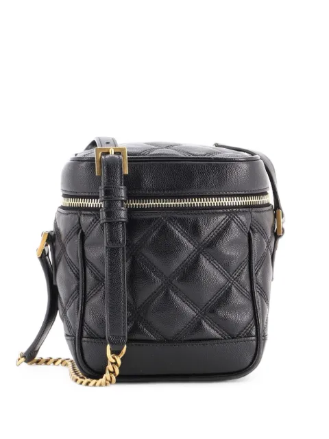 Saint Laurent Pre-Owned 80's Vanity Bag Quilted Leather crossbody bag Black SB9ZNZZ79S3GE3VV