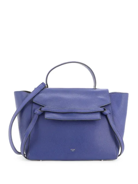 Celine Pre-Owned Belt Bag Textured Leather Mini shoulder bag Blue MZ1QB7HLAS2SUN53