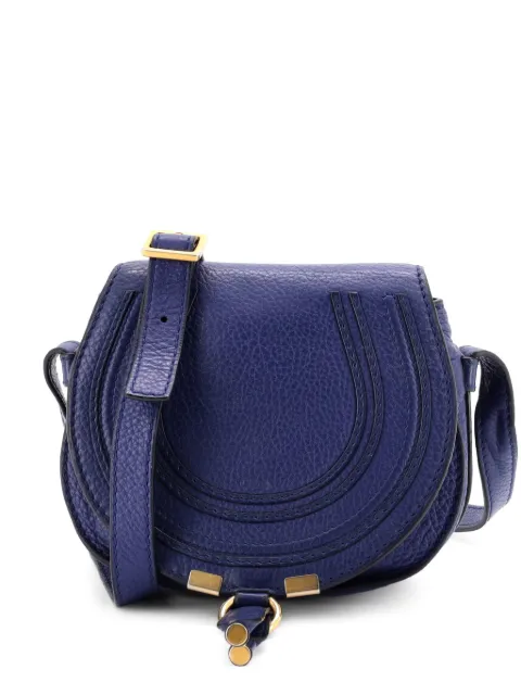 Chloé Pre-Owned Marcie Leather Small crossbody bag Blue B3VP7MGOQA5BSXGH