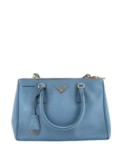 Prada Pre-Owned Galleria Double Zip Saffiano Leather Small tote bag Blue 9VZXQPKD83GCJ08B
