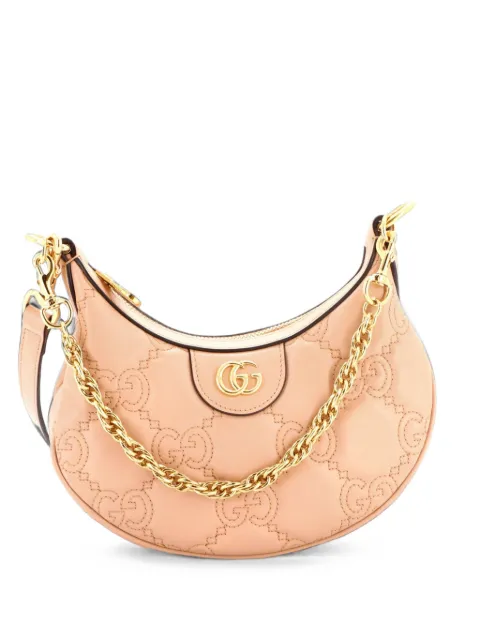 Gucci Pre-Owned Half Moon Hobo GG Matelasse Leather Mini shoulder bag Neutrals 7QKKCMNUY7IKAKJL