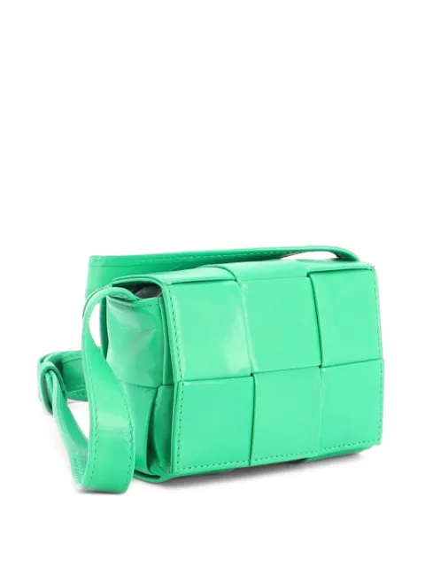 Bottega Veneta Pre-Owned Cassette Maxi Intrecciato Leather Candy crossbody bag Green 9CQFLFTU4RL25LCB