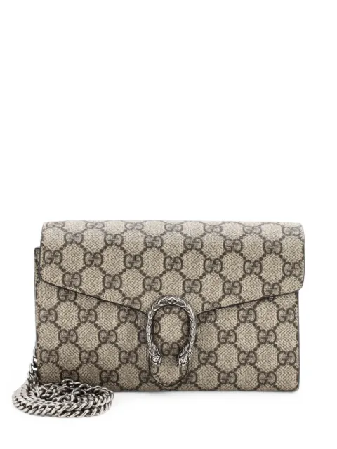 Gucci Pre-Owned Dionysus Chain Wallet GG Coated Canvas Small crossbody bag Brown 78HEBRO1Z03UBQEY