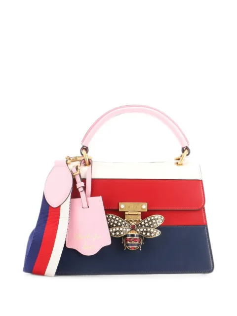Gucci Pre-Owned Queen Margaret Top Handle Bag Colorblock Leather Small satchel Blue PYTKD09M7T3OPTZ2