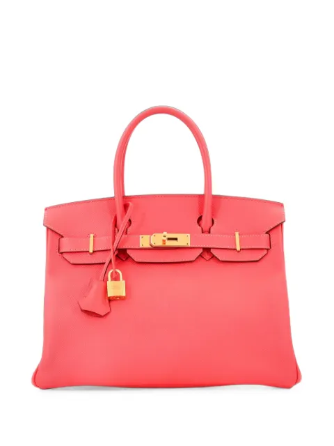 Hermès Pre-Owned Birkin Handbag Red Epsom with Gold Hardware 30 satchel Red Q2BHWUF0LVV5EYTE