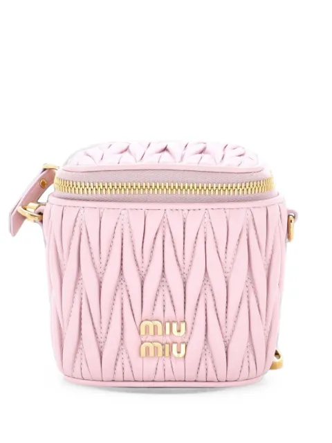Miu Miu Pre-Owned Vanity Case Matelasse Leather Micro crossbody bag Pink GC6TFUYU48HV9HEP