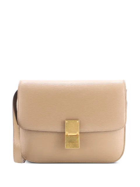 Celine Pre-Owned Classic Box Bag Grainy Leather Medium crossbody bag Brown 0HRZTYRS8FSQYIZ9